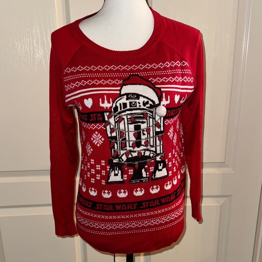 STAR WARS - R2-D2 Christmas Red Women's Sweater - Size Medium